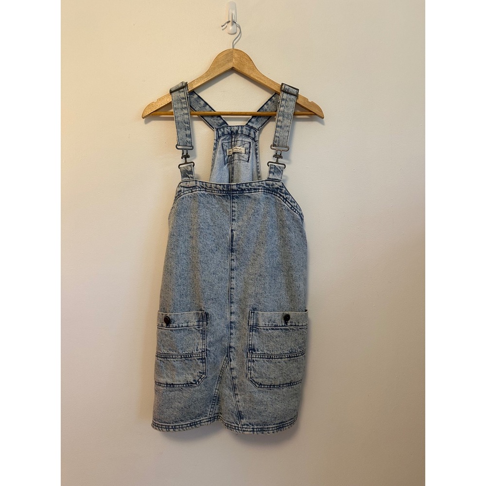 We The Free x Free People Acid Wash Denim Overall Dress | Size Small